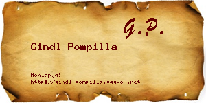 Gindl Pompilla névjegykártya